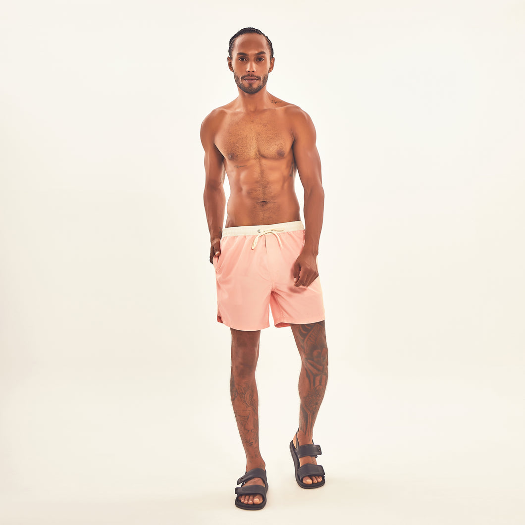 Model Front: Uv Line Short For Men / Bermuda Shorts Boxer Rose Upf50+