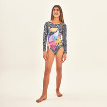 Laad de afbeelding in de Gallery-viewer, Image 05: Uv Line Girl&#39;s One-Piece Swimsuit Girl Tucano Upf50+
