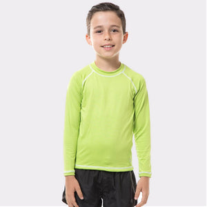 Kids FPU50+ Uv Colors T-Shirt Lange Mouwen Appelgroen Uv
